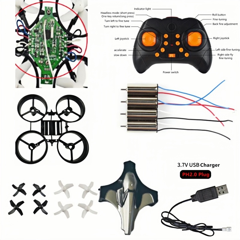 Rc Helicopter Gyro - Kit Drone DIY Lengkap 2.4G 6Axis