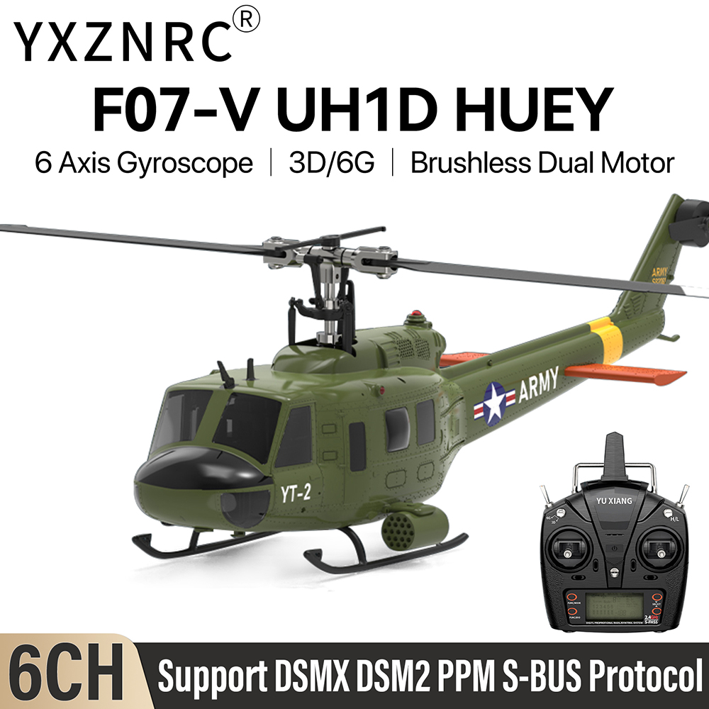 Rc Helicopter Gyro - Helikopter RC YUXIANG F07-V UH-1 Baru